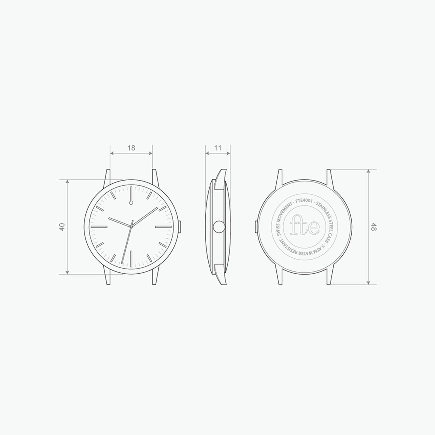 T4210 | Silver & Black Watch