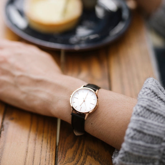 T3015 | Rose Gold & Black Watch
