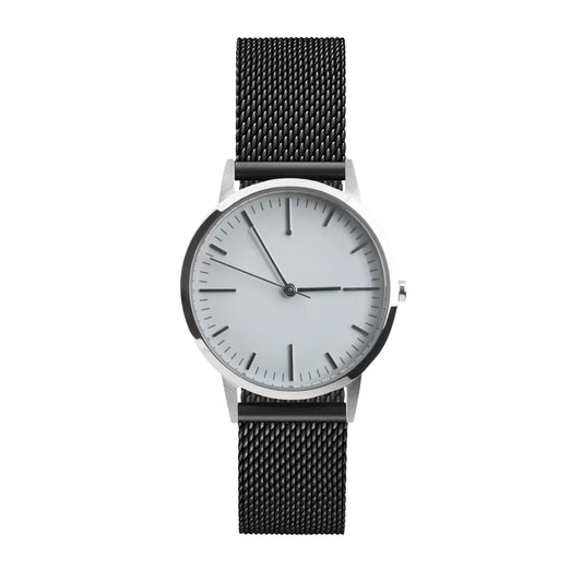 T3005BM | Silver, Grey & Black Mesh Watch