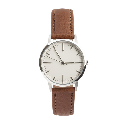 T3006 | Silver & Tan Watch