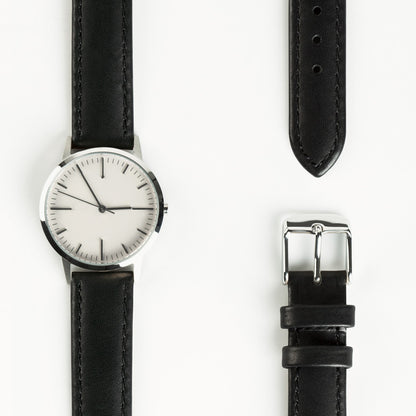 T3008 | Silver & Black Women's Watch