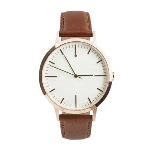 T4002 | Rose Gold & Tan Watch