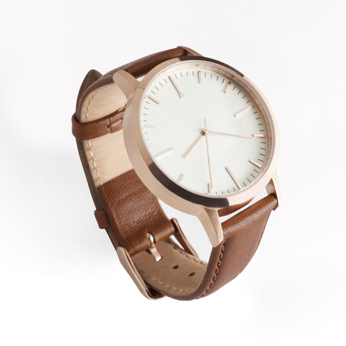 T4002 | Rose Gold & Tan Watch