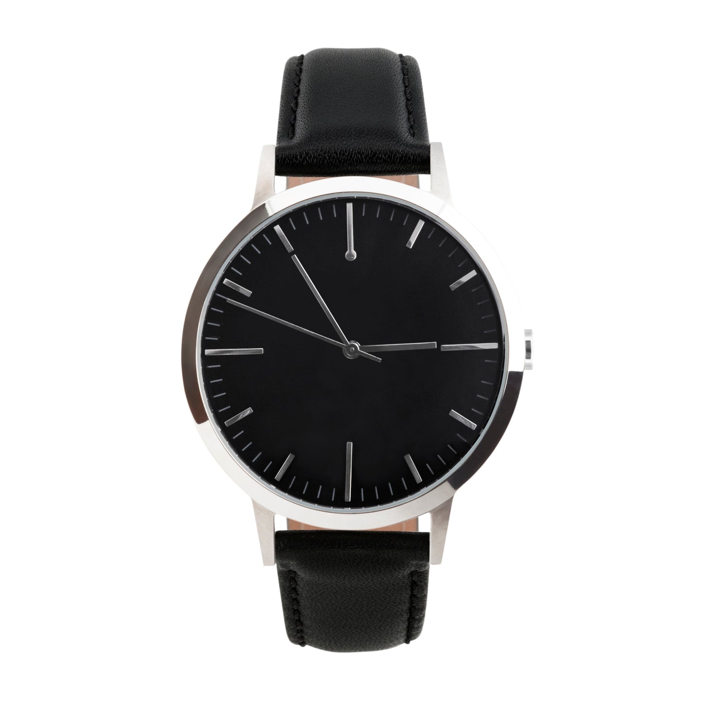 T4210 | Silver & Black Watch