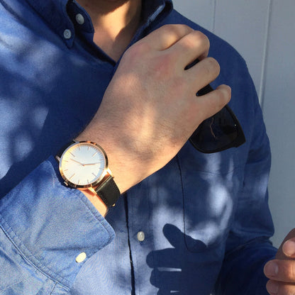 T4015 | Rose Gold & Black Watch