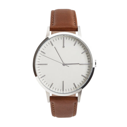 T4206 | Silver & Tan Watch