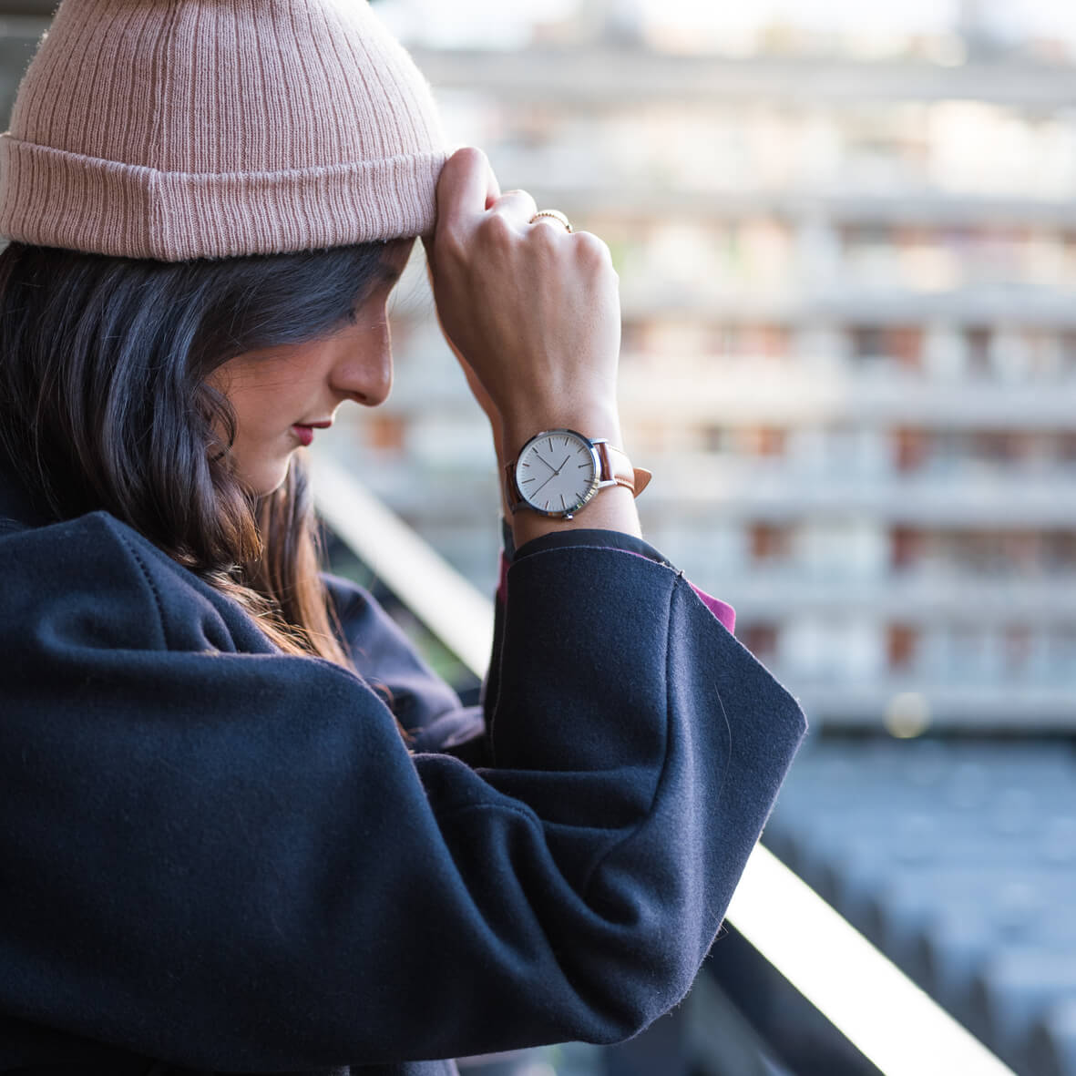 T4206 | Silver & Tan Watch