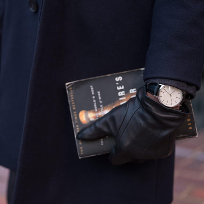 T4208 | Silver & Black Watch