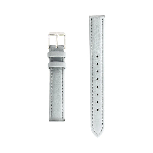 15mm - Grey Italian Leather Small Watch Strap