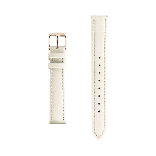15mm - Cream Italian Leather Small Watch Strap