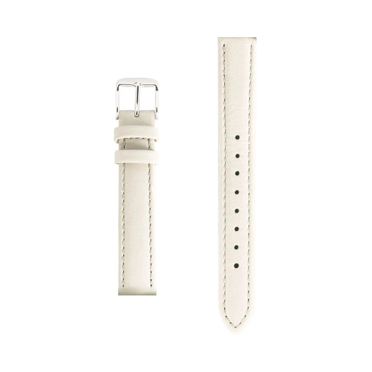 15mm - Cream Italian Leather Small Watch Strap